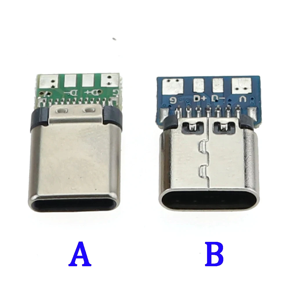 cltgxdd 10piece USB 3.1 Type-C connector 24 pin male/female socket adapter, used for soldering wires and cables to support PCB