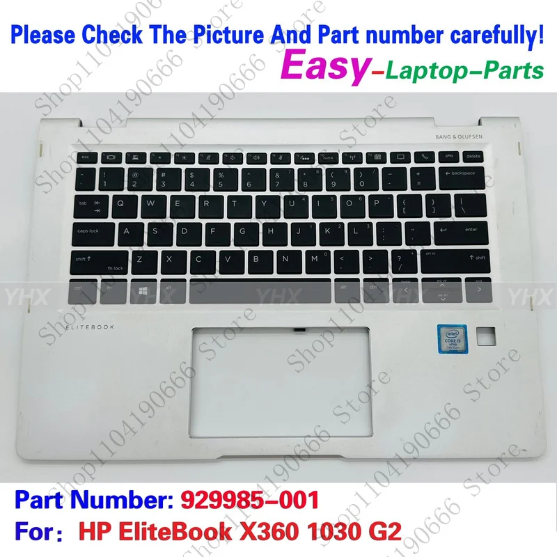 

Компоненты ноутбука Новый HP EliteBook X360 1030 G2 Подставка для рук Клавиатура Безель Крышка Подсветка 929985-001.