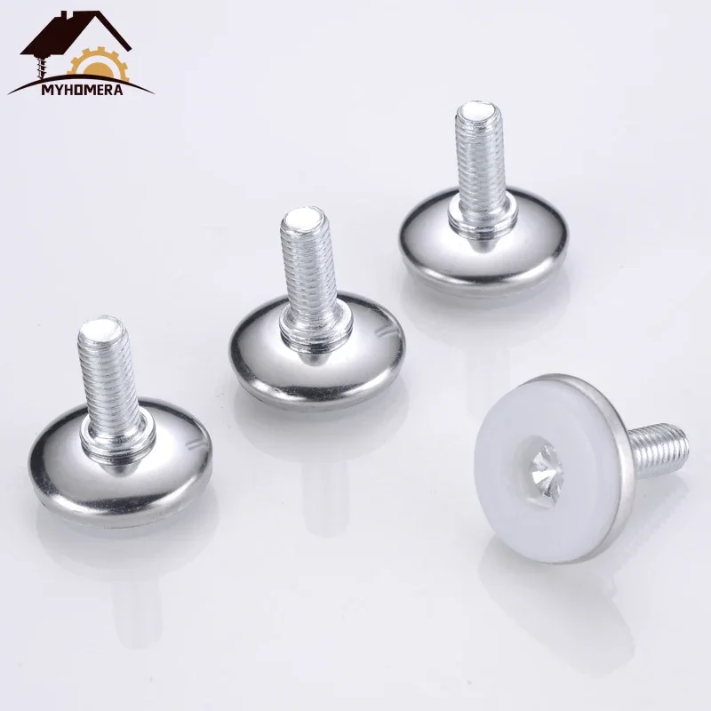 4 Pieces Adjustable Furniture Legs Metal Anti-slip Base Coffee Table Cabinet Leg Pad M6 M8 Leveling Feet Leveler 15mm-25mm DIY