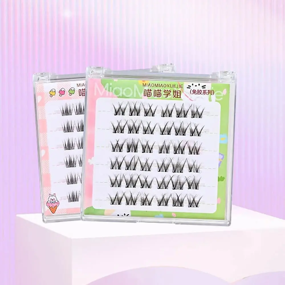 مع شرائط الغراء هلام ثلاثية الأبعاد الرموش الصناعية أنيمي تأثيري الغراء الحرة مانغا جلدة DIY بها بنفسك اليدوية القط قزم الرموش لوازم ماكياج #1