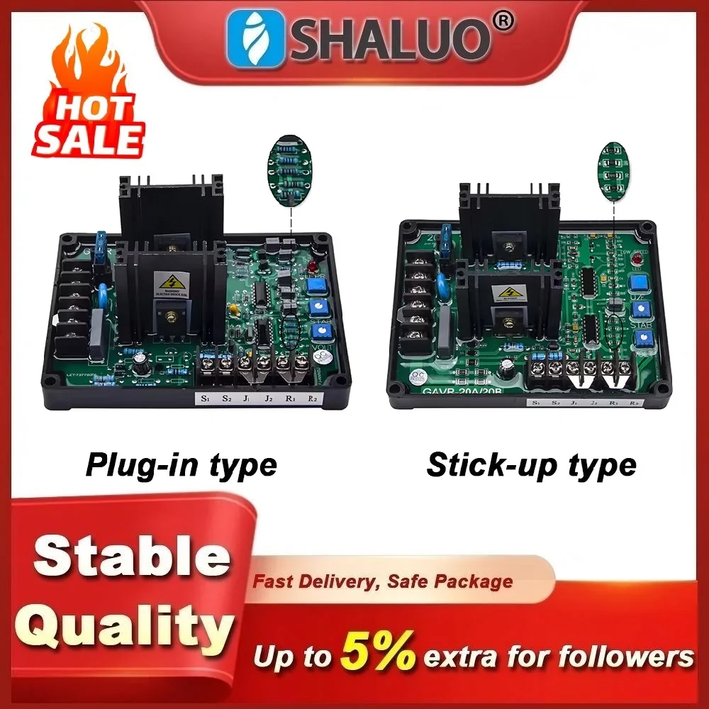 GAVR8A AVR12A 15A 20A Gavr-8A AVR Generator Automatic Voltage Regulator Stabilizer Control Panel Brushless Generator Spare Parts