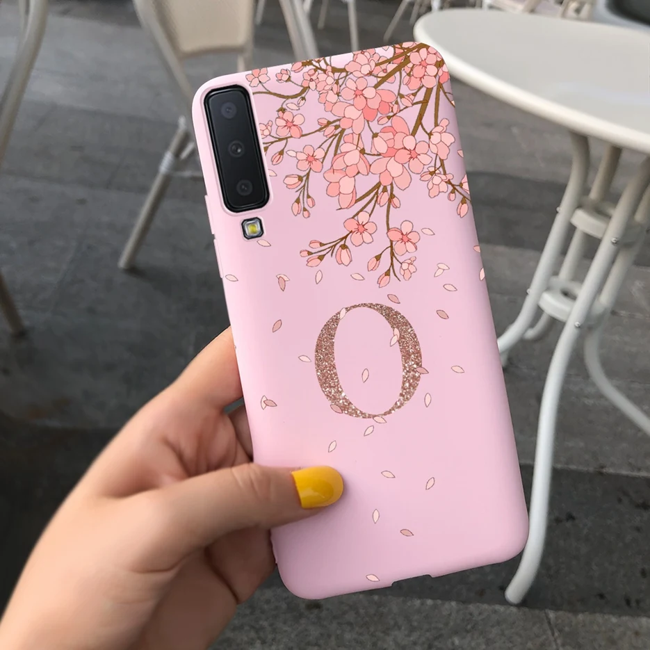 For Samsung Galaxy A7 2018 Case SM-A750F Cute Crown Letters Cover Silicone Soft TPU Phone Case For Samsung A7 2018 A750F Bumper