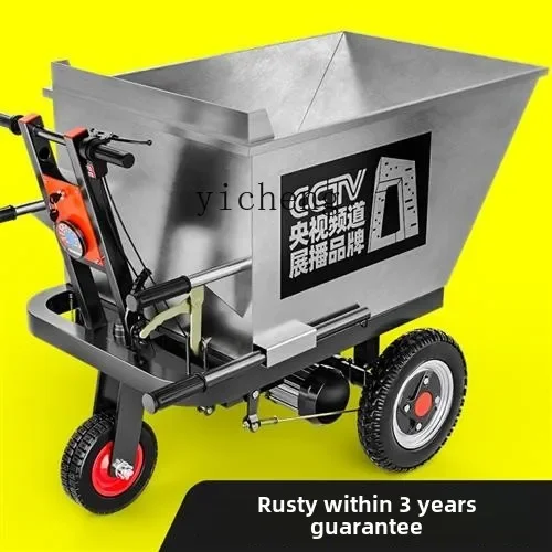 

electric stainless steel dump truck farm handling manure cleaning tools hand push ash bucket truck three wheels