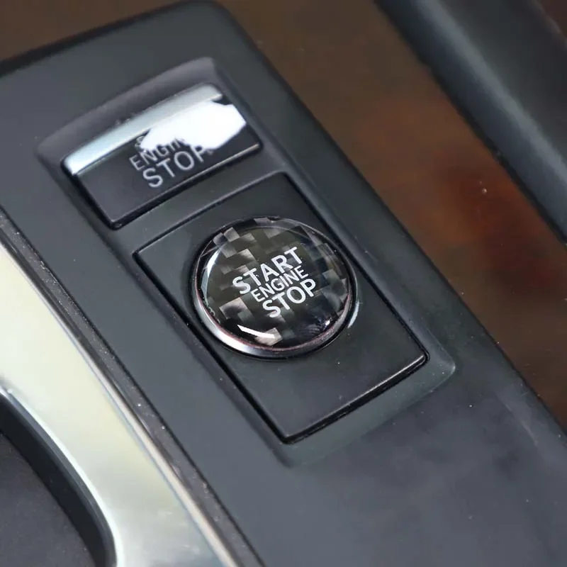 

For Audi A8 D3 2004 -2012 Soft Carbon Fiber Car One Touch Start Button Switch Cover Trim Sticker Car Accessories