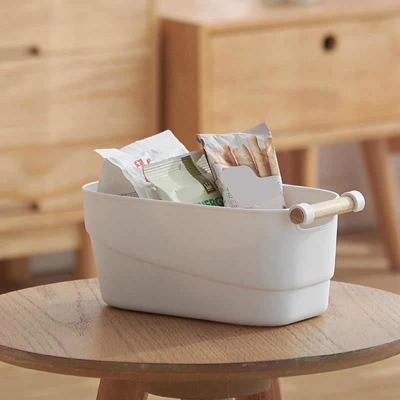Caja de almacenamiento de artículos diversos de escritorio, cesta de almacenamiento, cocina, sala de estar, aperitivos, juguetes, arreglo de almacenamiento, cesta de almacenamiento