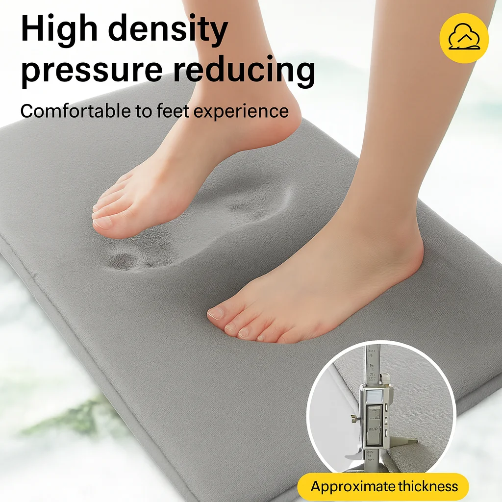 

Толстый коврик для ванной из пены с эффектом памяти, супермягкий впитывающий коврик для ванной комнаты, подходит для ванной комнаты, противоскользящие коврики, которые можно стирать в машине