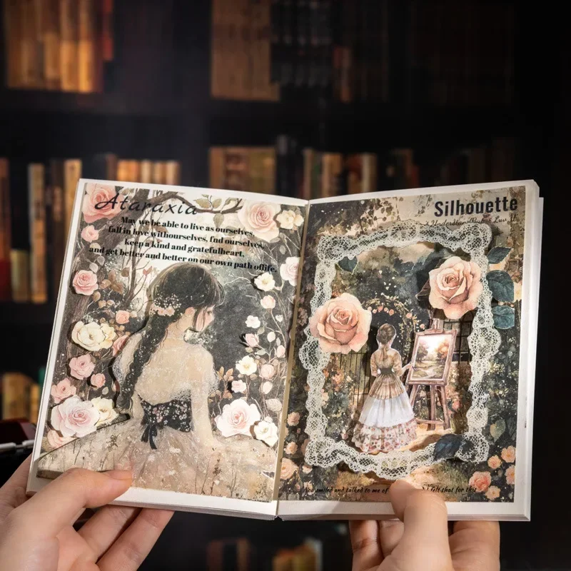 Vintage Paper Supplies Time Wander Collection Series Reading Time Selection 100Pcs Large Capacity Journal Base kawaii