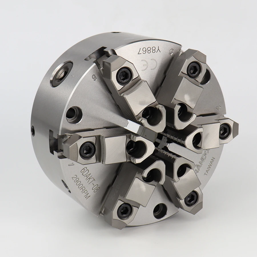 

European standard steel shell adjustable six-jaw manual chuck CHANDOX Taiwan Qiandao 6DAKT-08 6DAKT-10