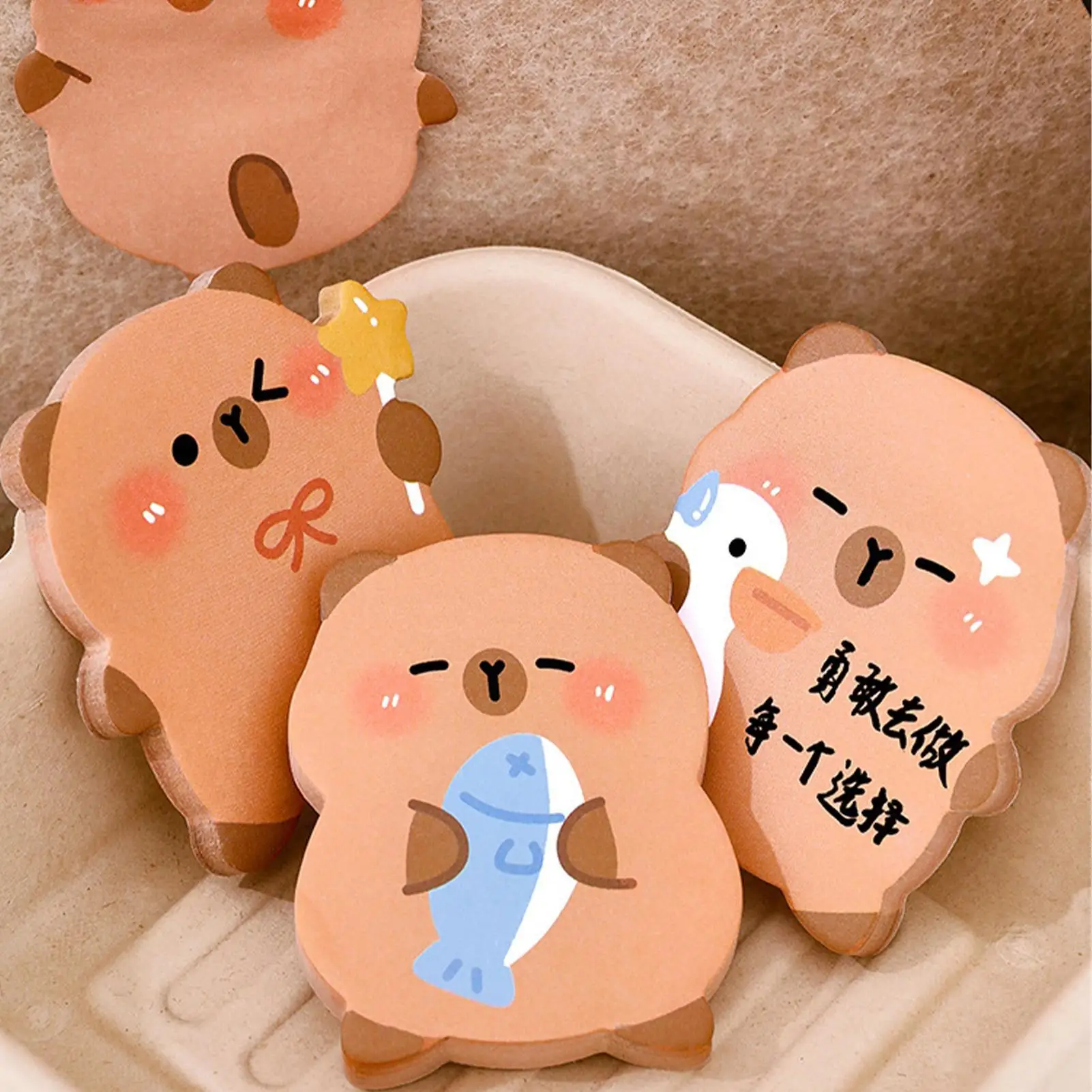 

Sticky Note 60 Sheets/Book Capybara Cartoon Notepad Funny Sticky Notes For Office Home School Teacher Christmas Birthday Work