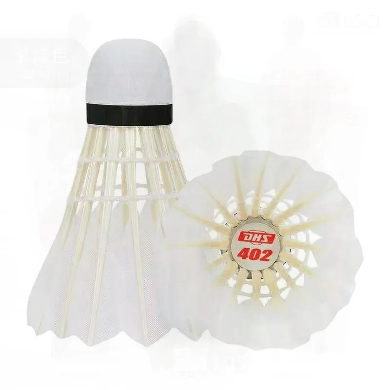 

Hongshuangxi 12 PCs Badminton Balls 402 Genuine Goose Feather Durable for Indoor & Outdoor Professional Training Sports