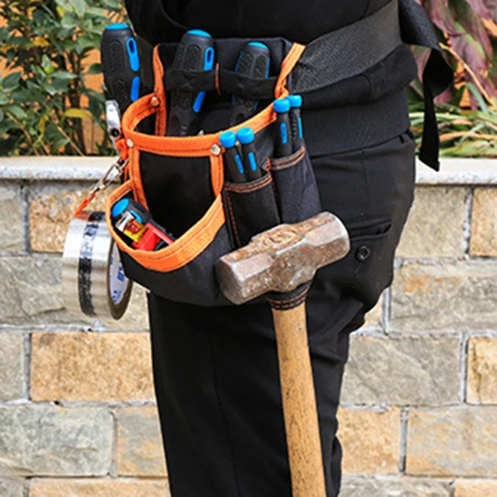 Tool Waist Bag for Hardware Maintenance Electrical Repairman Multi Pockets Design Large Capacity Bodypack for Spanner Tool Bags