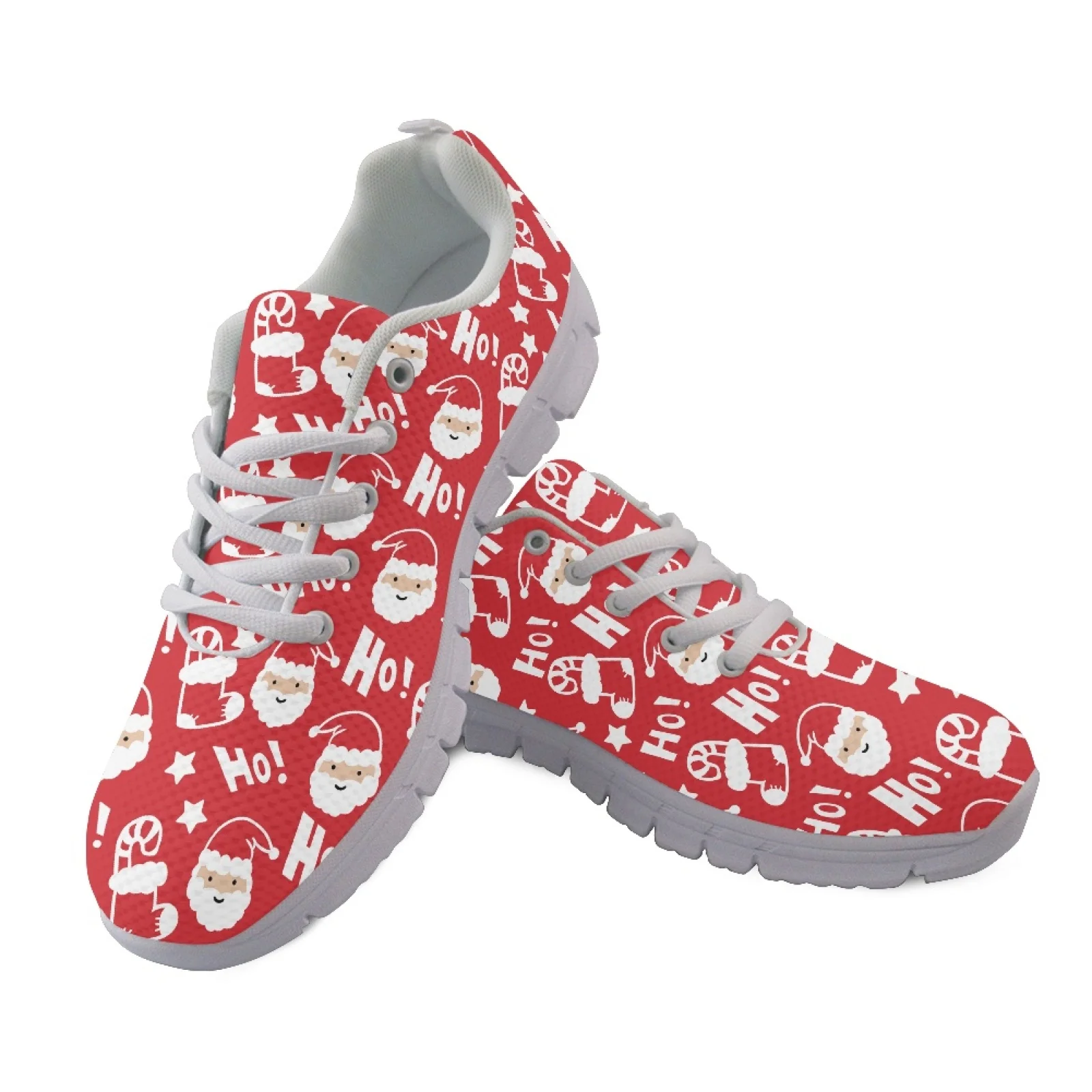 Coloranimal Santa Claus Non-slip Sole Running Shoes Women Running Walking Shoes Tennis Shoes for Mens Womens
