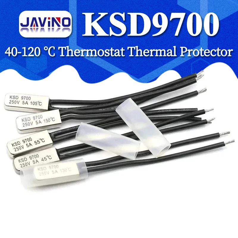 KSD9700 5A250V 40-120 градусов Цельсия нормально закрытый открытый биметаллический диск переключатель температуры Термостат термопротектор