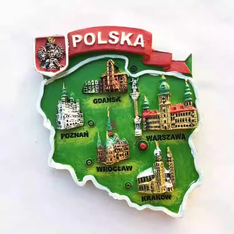 Imanes de nevera de Polonia para decoración del hogar, Gdynia, Gdansk, Sopot, torunan, regalos de cumpleaños y boda