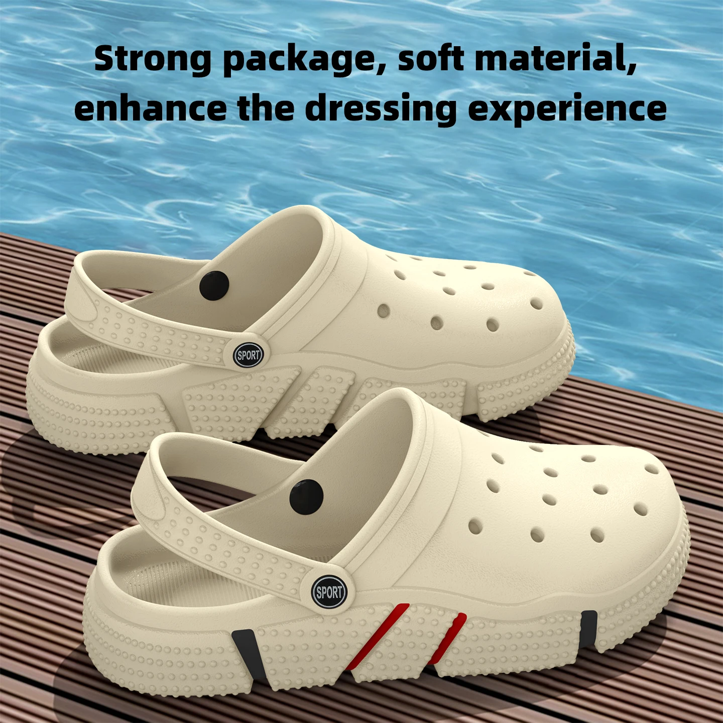 남성 여름 대형 미끄럼 방지 내마모성 부드러운 밑창 덮힌 발가락 야외 두꺼운 바닥 캐주얼 슬리퍼