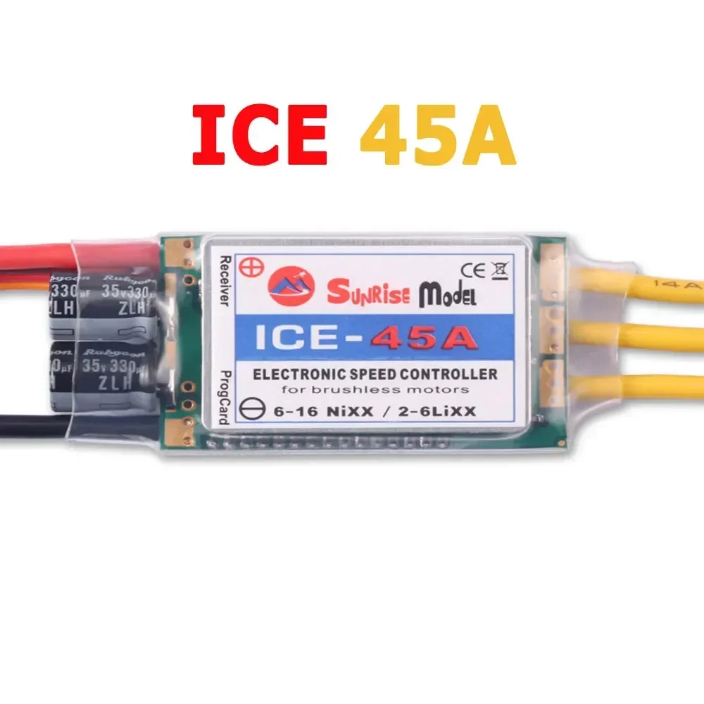 SunriseModel ICE 2-6S Helikopter Vliegtuig Borstelloze ESC met BEC Uitgang 18A 30A 40A 45A 60A 90A 100A 120A 150A voor RC Modellen DIY - afbeelding 1