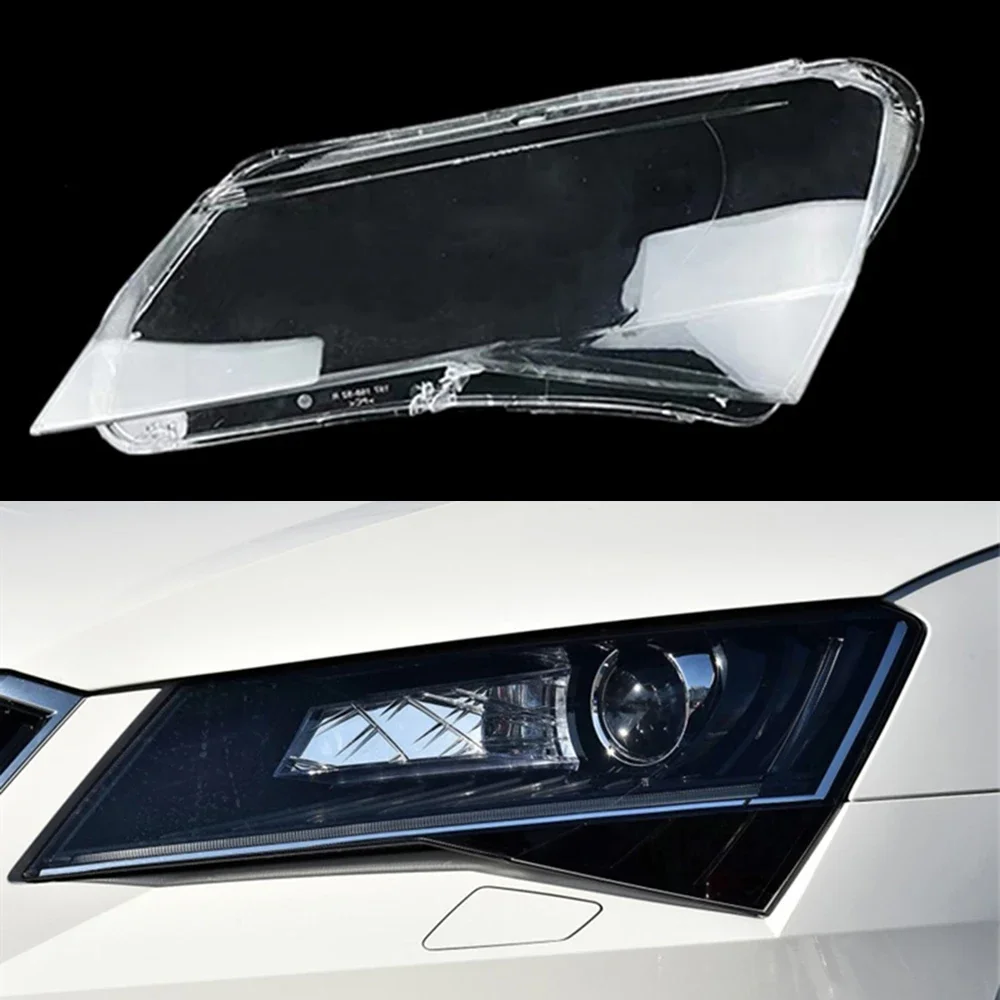 

For Skoda Superb Car Front Headlight Lens Cover Headlamp Lampshade Lampcover Head Lamp Light Covers Shell Glass 2016 2017 2018