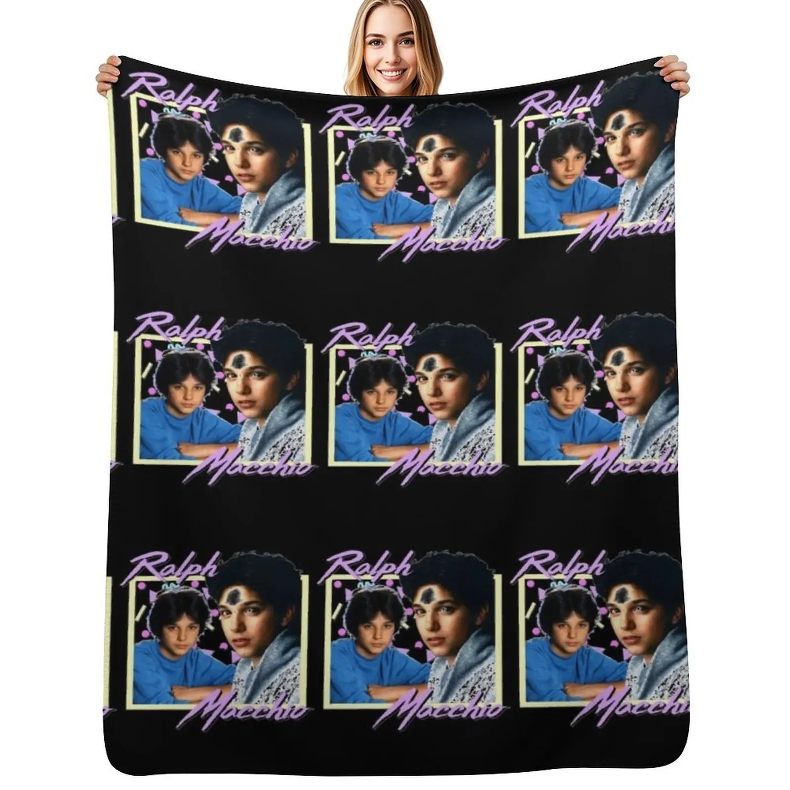 

80s Ralph Macchio Throw Blanket Fluffy Cozy Throw Blanket for Home Decor