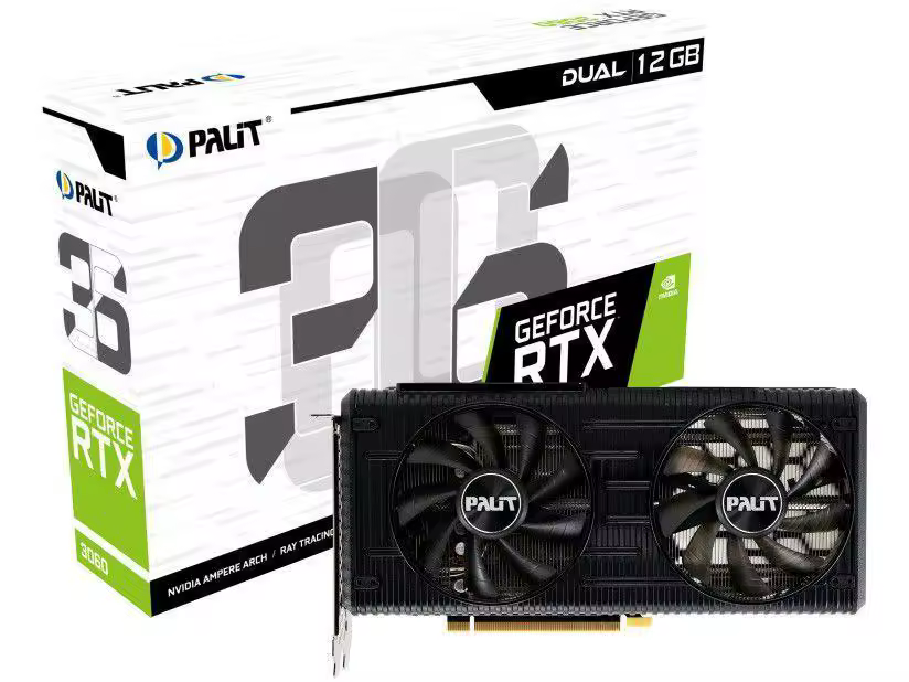 Placa de Vídeo Palit GeForce RTX 3060 12GB