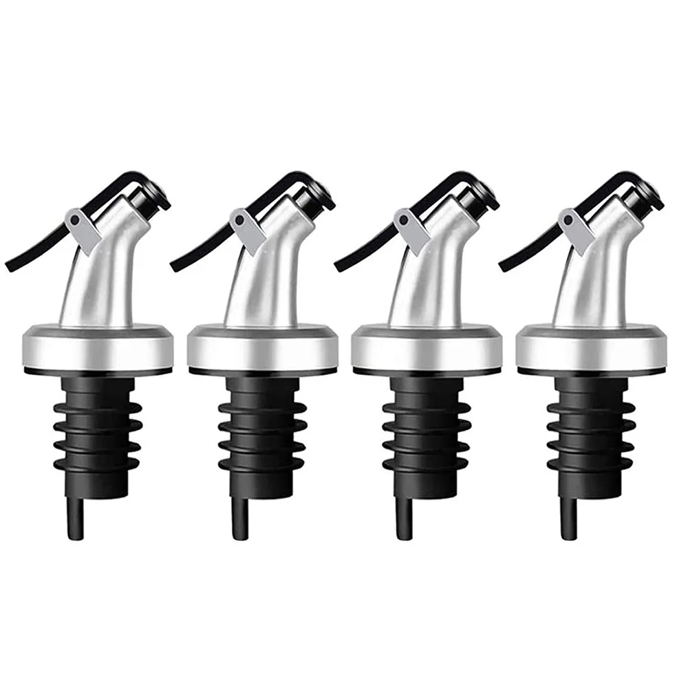 

CMCN 4 Pieces Oil Stopper Pourer,Leakproof Bottle Pourer,Olive Oil Leakproof Spouts,with Dust Cap,for Oil,Olive Oil,Vinegar