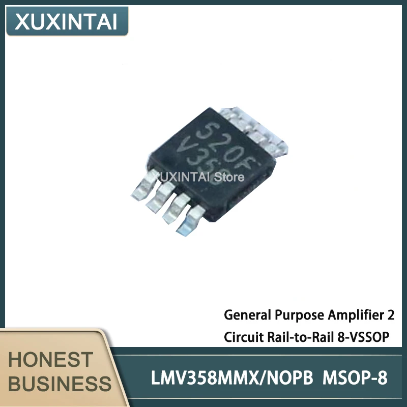 20Pcs/Lot  New Original  LMV358MMX/NOPB LMV358 General Purpose Amplifier 2 Circuit Rail-to-Rail 8-VSSOP