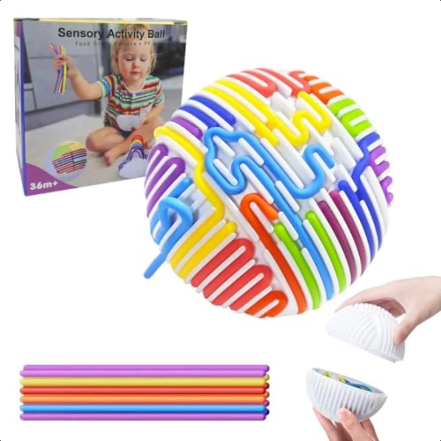 

Сенсорные игрушки Силиконовые игрушки-непоседа для снятия стрел, тревоги СДВГ и спокойного аутизма Сенсорный мяч для 3+ взрослых A Ball a