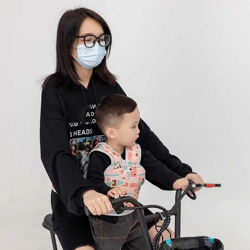 Composite Sponge Motorcycle Seat Vest Strap Oxford Cloth Sturdy Kids Safety Seat Harness Lightweight Polyester Chest Safe Belt