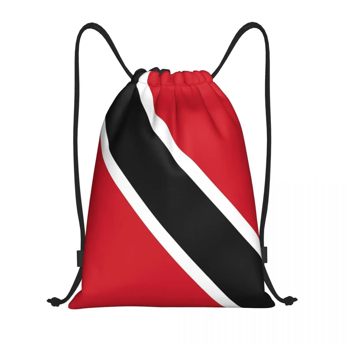 Minifalda con bandera de Trinidad, bolso de gimnasio con cordón, mochila divertida, duradera