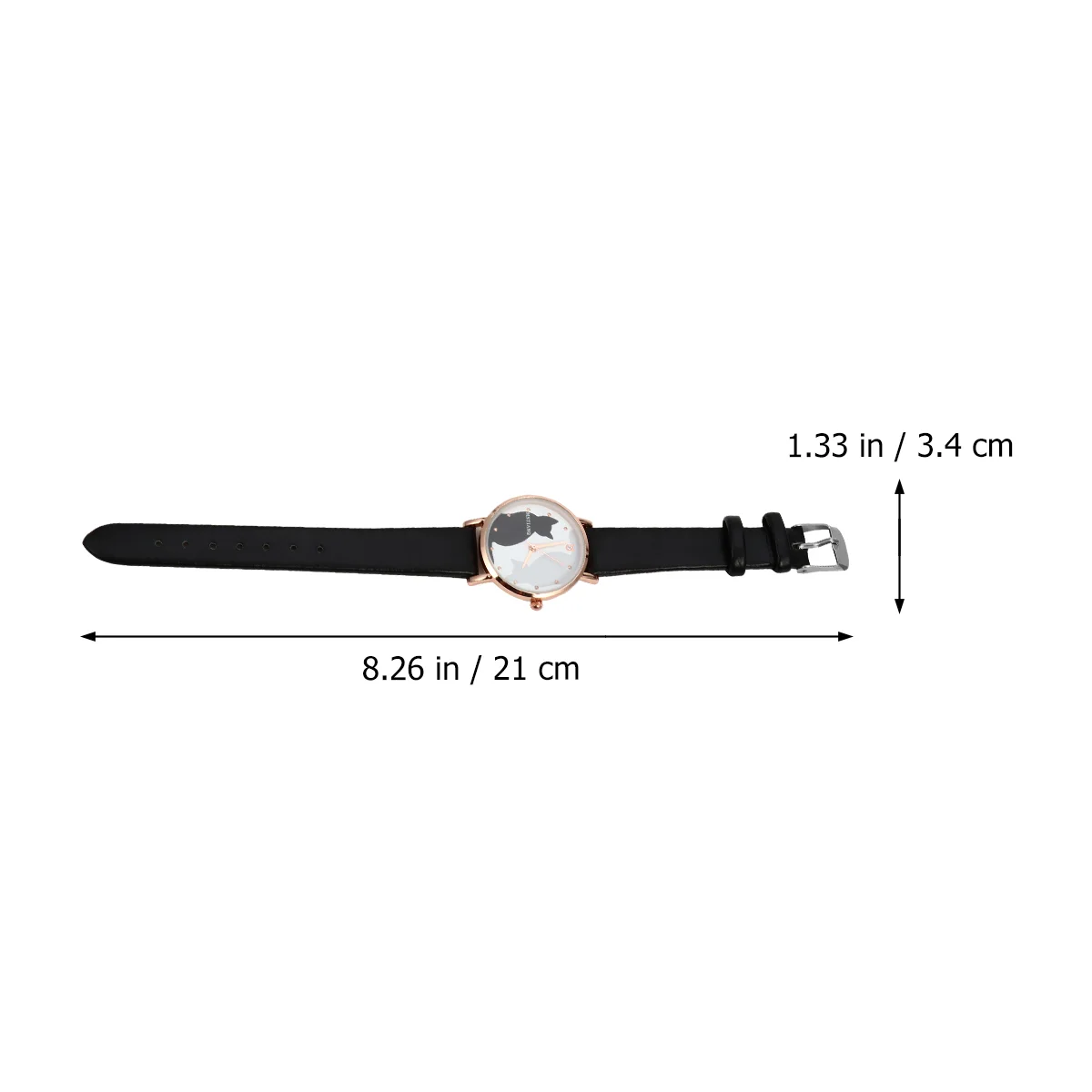 Horloge voor meisje leeftijd 4-7 Kat Quartz Horloges Meisjes Paars Faux Band Miss