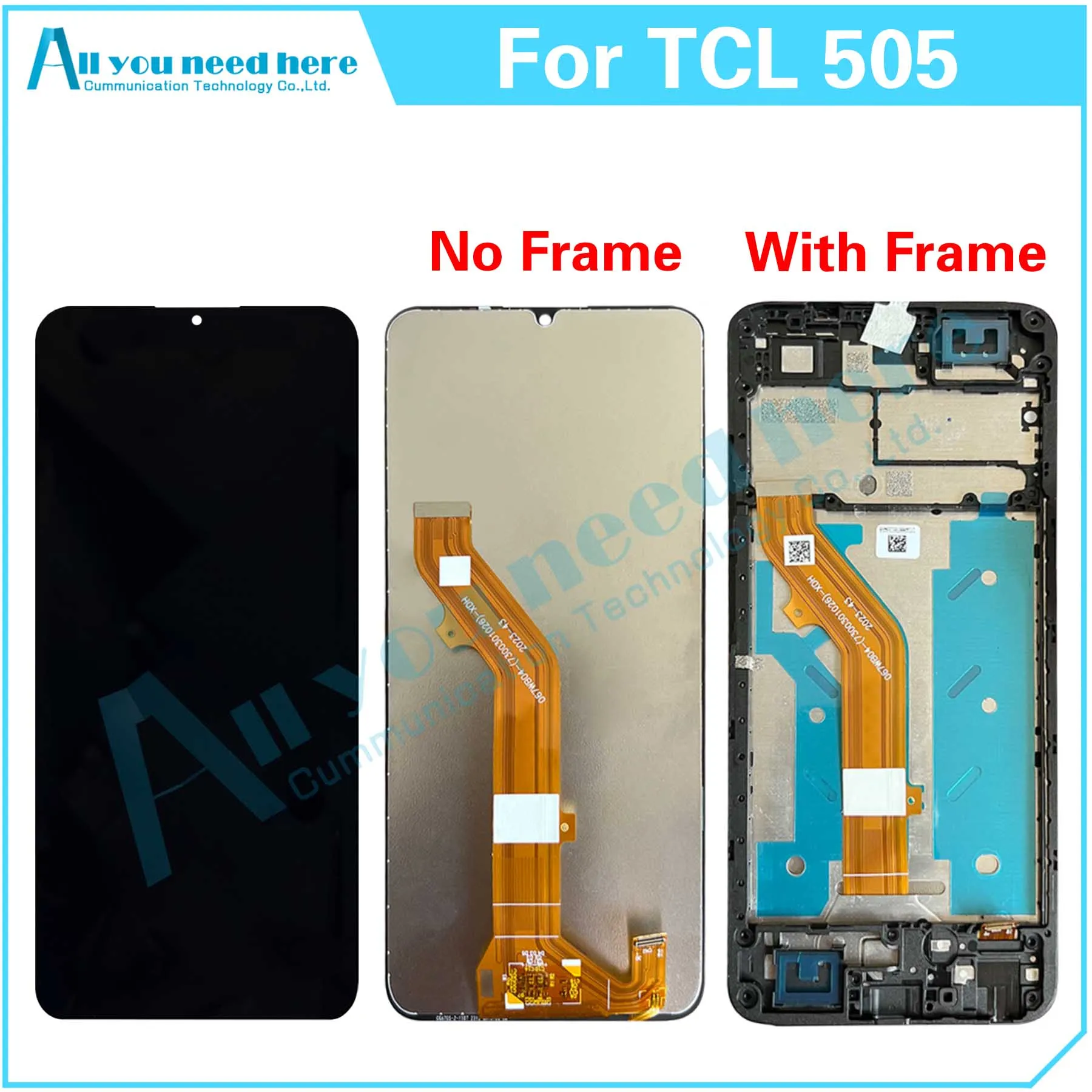 100% Test For TCL 505 LCD Display Touch Screen Digitizer Assembly Repair Parts Replacement