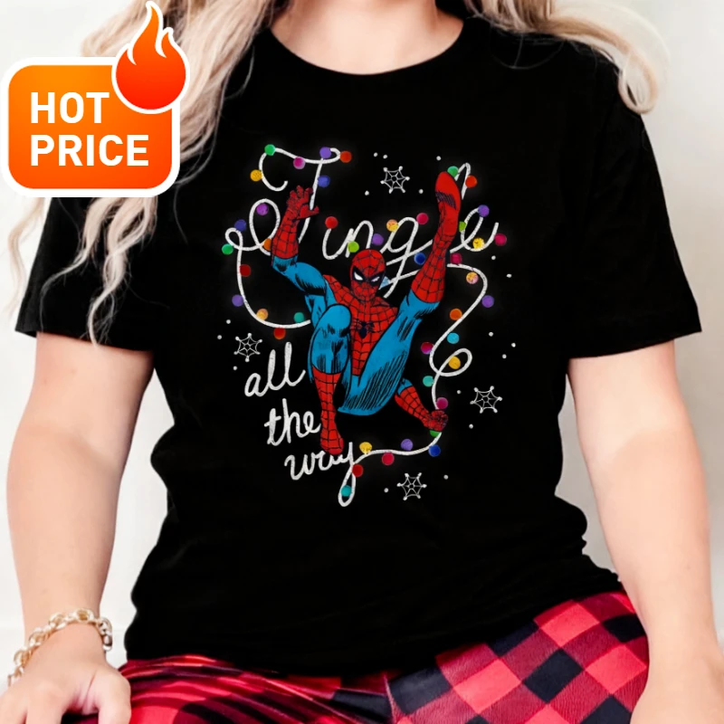 مارفل سبايدر مان للبنين والبنات 2026 جديد تيشيرت صيفي الأسرة الوالدين والطفل ارتداء المتضخم عادية فضفاض الرجال النساء تي شيرت #5