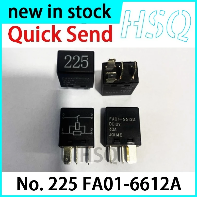 1PCS New 225 # FA01-6612A DC12V JQ114E 4-pin Air Conditioning Fan Relay
