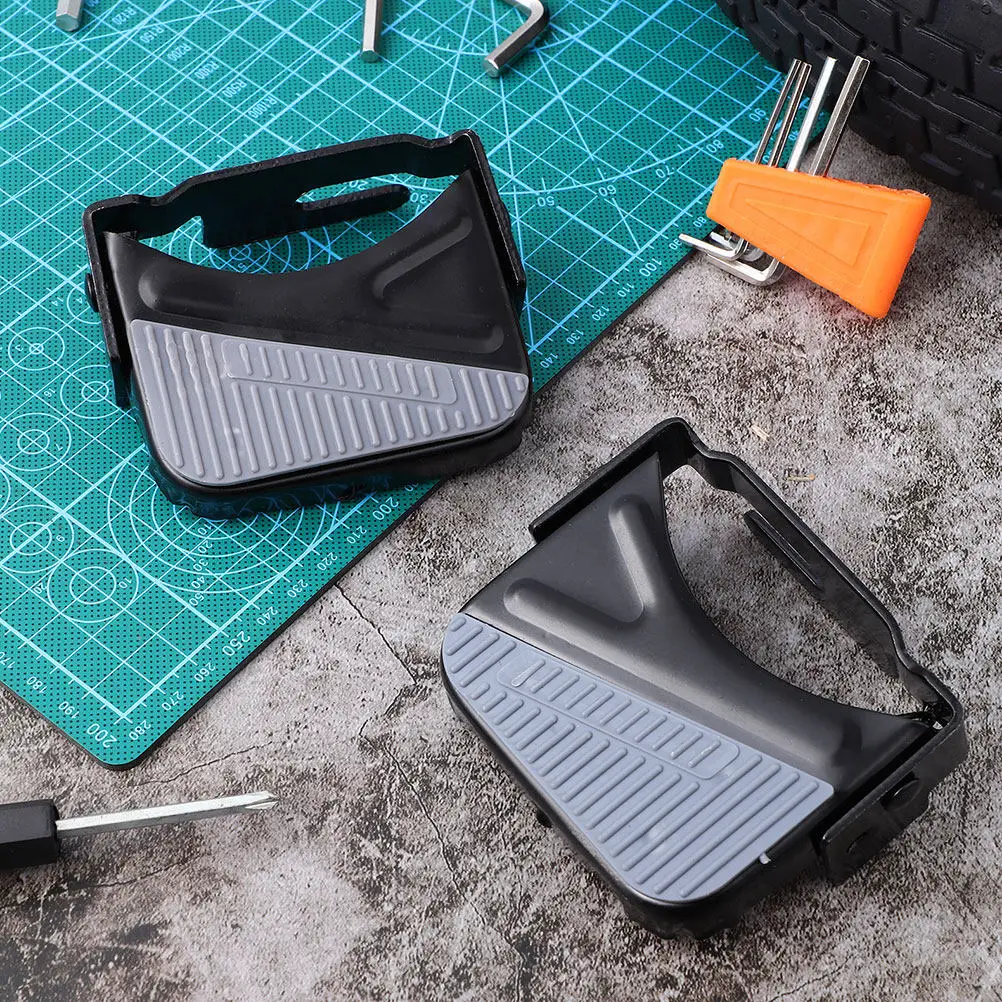 

2Pairs Heavy Duty Iron Bike Pedals Anti-Slip Wear-Resistant for Mountain Road Folding Cycling Rear Axle Replacement Pedals