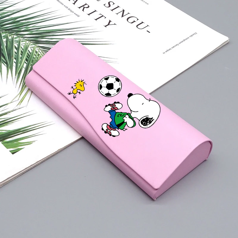 Etui na okulary Snoopys Fashion dla kobiet i mężczyzn, ochronne pudełko na okulary przeciwsłoneczne, unisex, akcesoria, wodoodporne etui na okulary korekcyjne i do czytania.