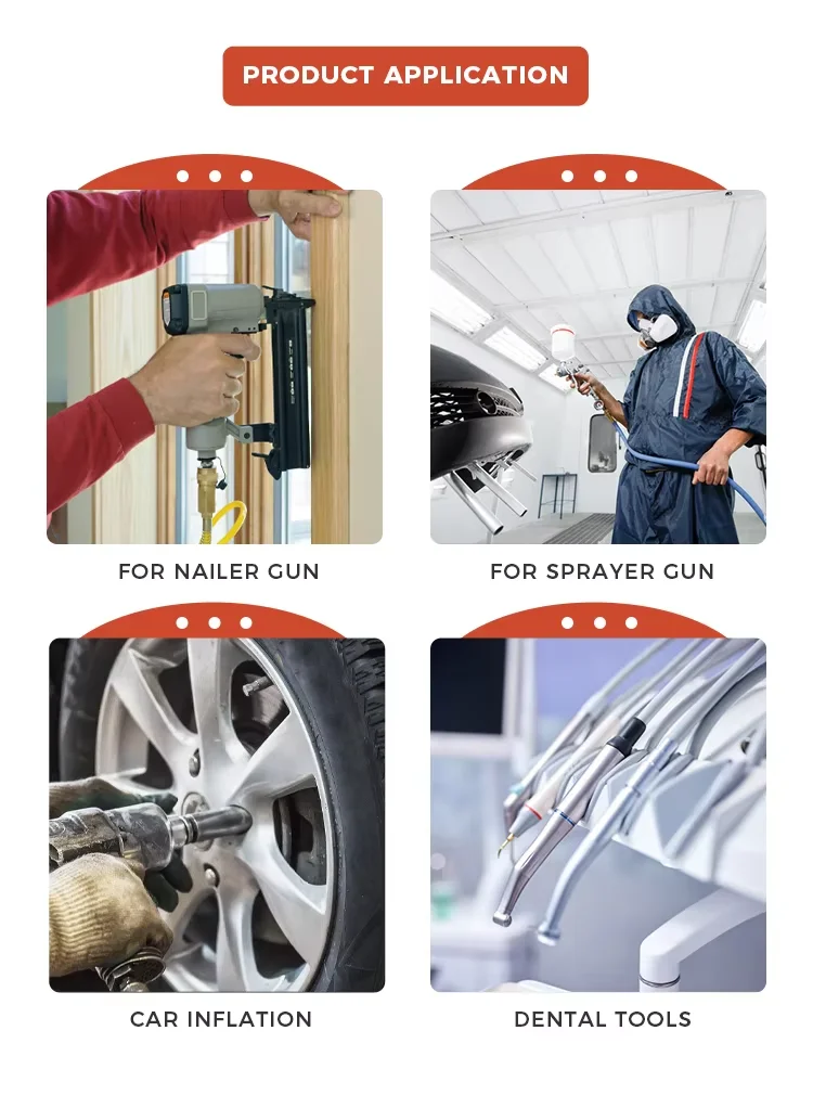 ضاغط خالي من الزيت 230 وات 380 وات 680 وات مضخة مكبس مزدوجة منخفضة الضوضاء ضاغط هواء صغير