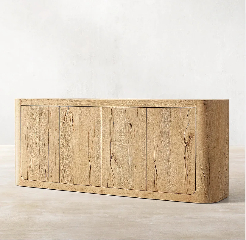 Furniture Solid wood foyer porch cabinet Oak sideboard cabinet