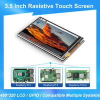 3.5 inch Raspberry Pi 4 Touch Screen 480*320 LCD GPIO Display Monitor ABS Case Cooling Fan for Raspberry Pi 4 Model B 3B+ 3B