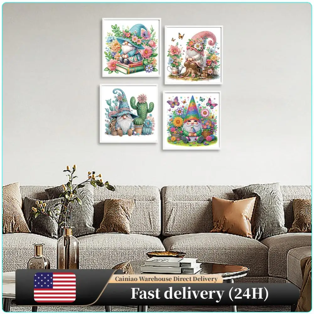 

4шт 5D DIY Частичная дрель специальной формы Алмазная картина Гоблин Декор 30x30см