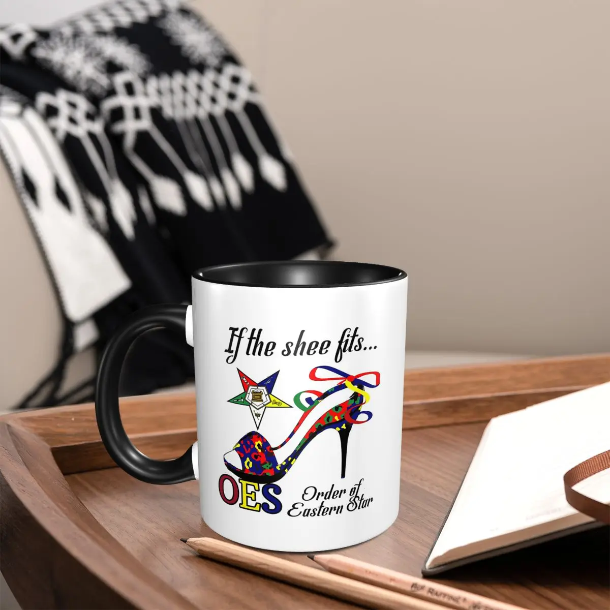 OES Emblem Order Of The Eastern Star Mug Funny Ceramic Coffee Cups Tea Mugs Milk Cup Drinkware Gifts for Woman Man