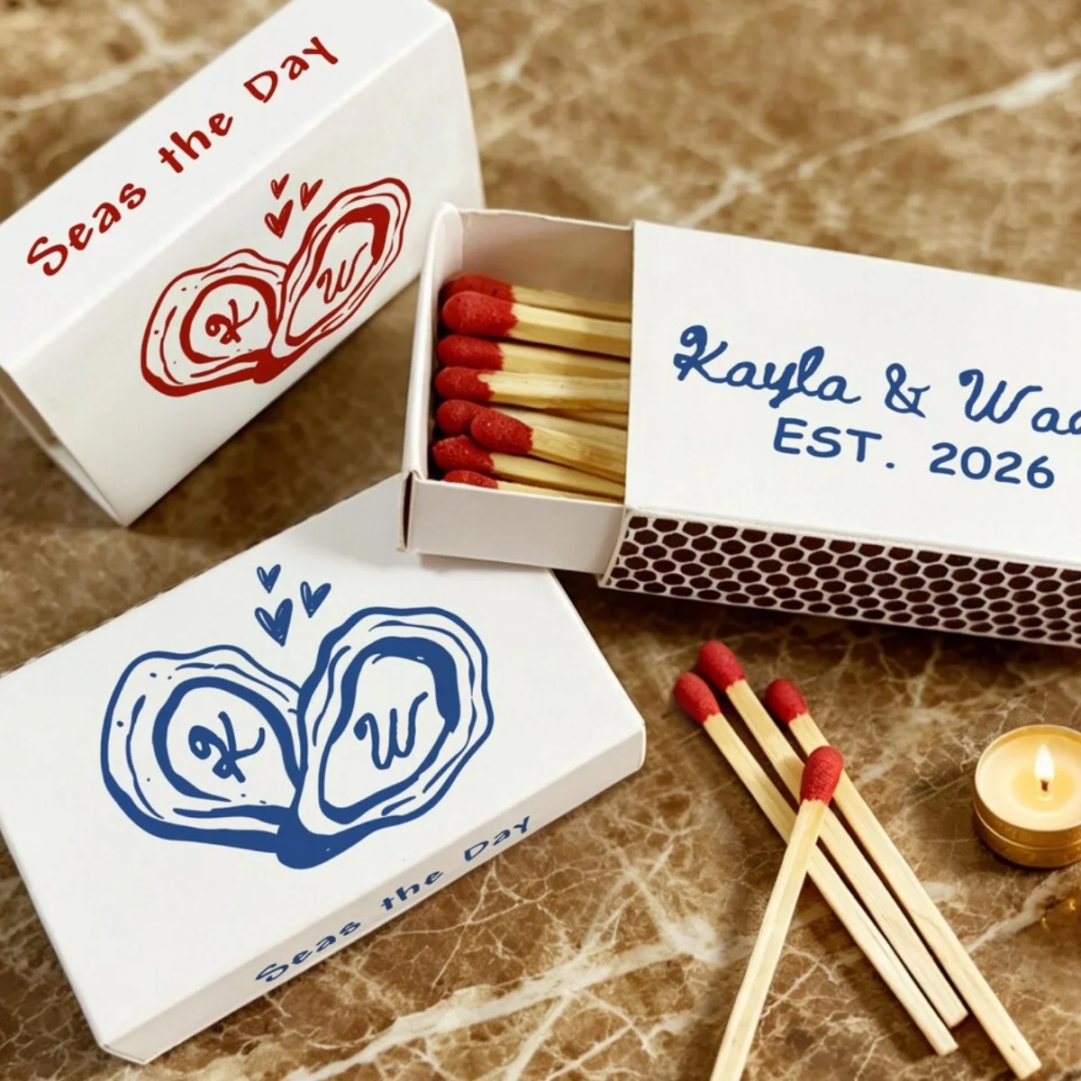 cajas-de-cerillas-personalizadas-con-motivos-de-ostras-para-bodas-recuerdos-de-boda-con-disenos-costeros-recuerdos-para-bodas-en-la-playa-detalles-para-la-recepcion-nupcial