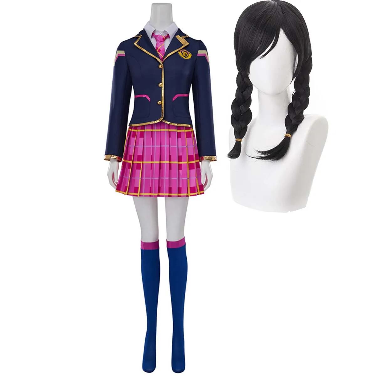 Disfraz de Halloween para Mujer, D.Va, Uniforme JK o Peluca, Cosplay de Hana (Tercera Parte)