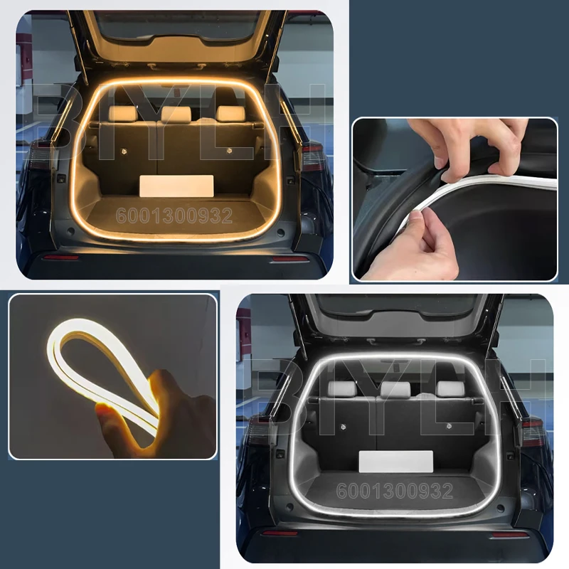 Car LED Trunk Light For Toyota RAV4 2013-2025 Customized Flexible Atmosphere Light Tail Box Light Interior Decor Accessories