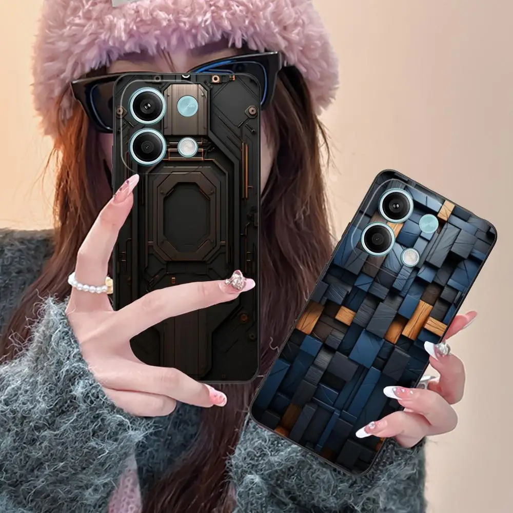 حافظة لهاتف شاومي ريدمي نوت 14 13 12 11 S Pro Plus 4G 5G غطاء طباعة ملون للهواتف الذكية الفاخرة #3