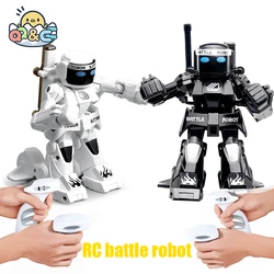 RC Robot bitwa boks zabawka Robot pilot Robot 2.4G humanoidalny walczący Robot z dwoma kontrolnymi joystickami zabawki dla dzieci