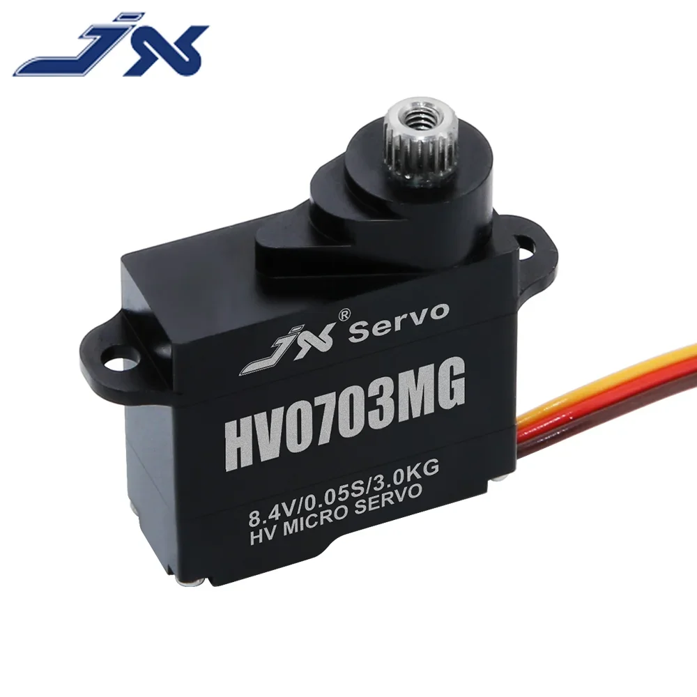 JX PDI-HV0703MG 8.4V High Voltage Ultra Light 7.1g 3.0kg.cm Torque Coreless Motor Digital Servo for Robot RC FPV Drone