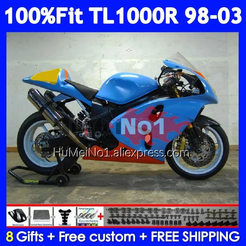 Body For SUZUKI SRAD TL1000 TL 1000 R 1000R GLoss blue 123No.89 TL1000R 98 99 01 02 03 1998 1999 2000 2001 2002 2003 Fairings