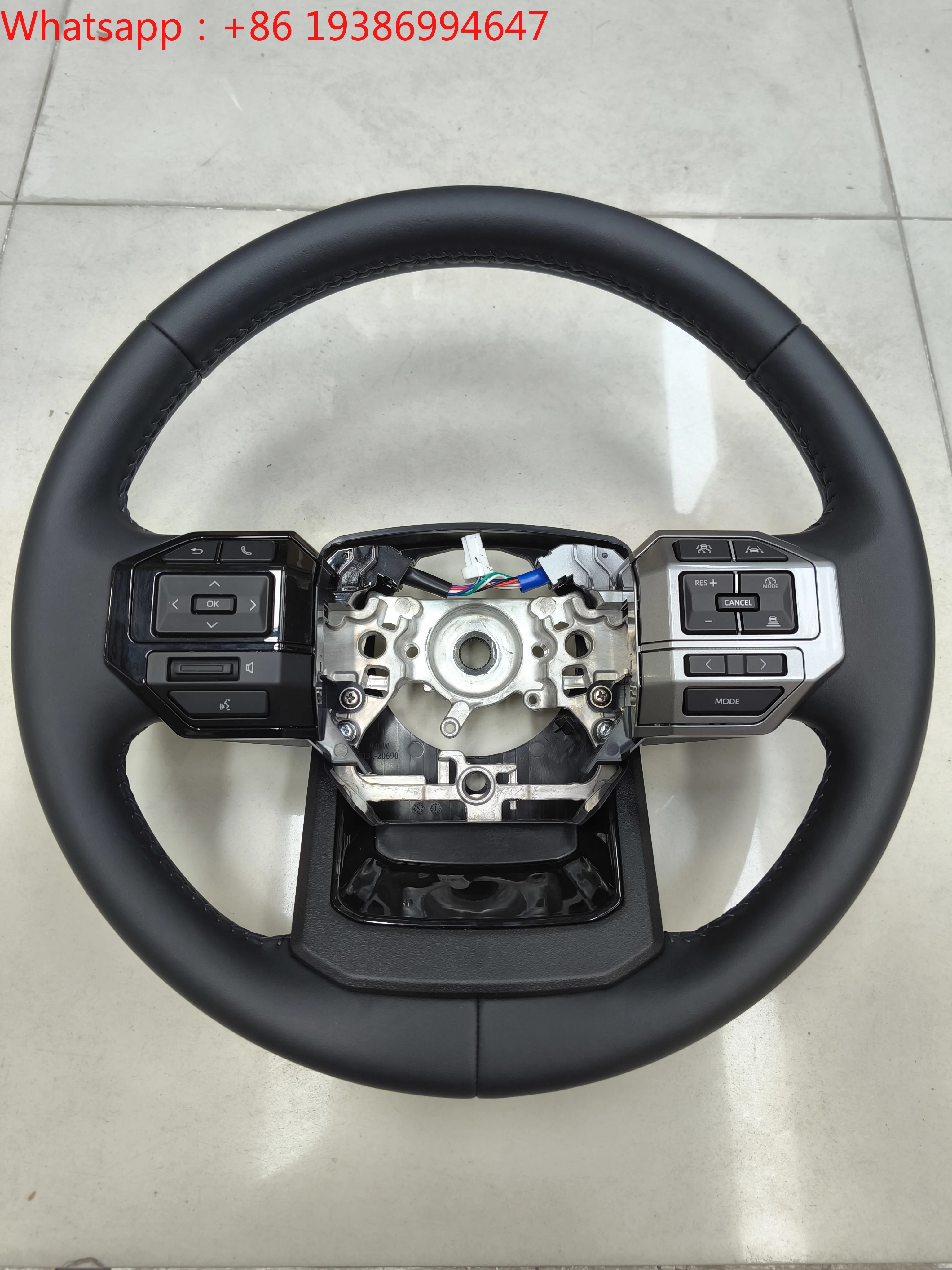 For Customizable Steering Wheels  Materials for LC250 Nappa Perforated Leather D-shaped Flat-bottom (Without Airbag Cover)