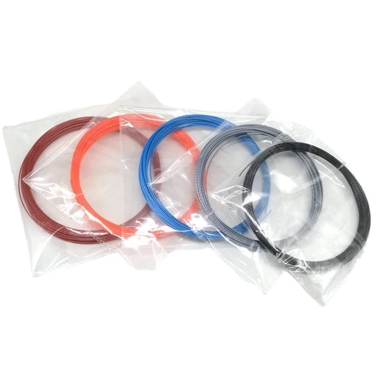 guage 1,25 мм бамбуковый шарнир, полиэстер, вращающаяся канавка, прочная жесткая теннисная струна