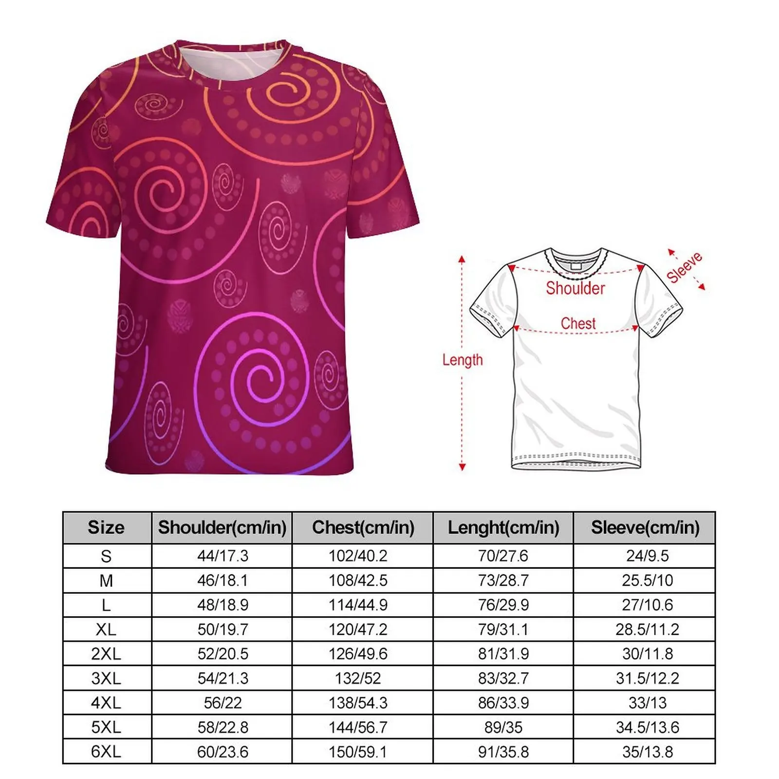 Oversized T Shirt Summer Abstract Swirls T-Shirts Retro Print Classic O Neck Tshirt Male Trending Printed Tees
