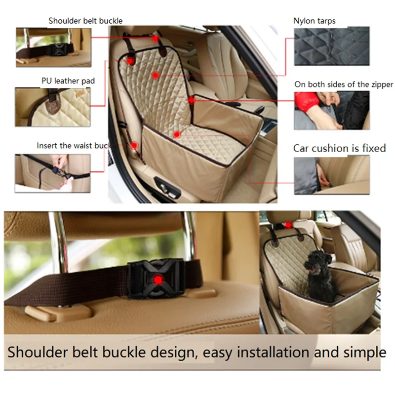 New Car Pet Mattress Car Pet Seat-Pet Mat Folding Storage Waterproof Dog Cushion Small Dog Car Protector